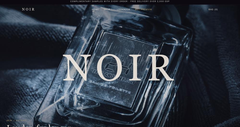 The Noir storefront