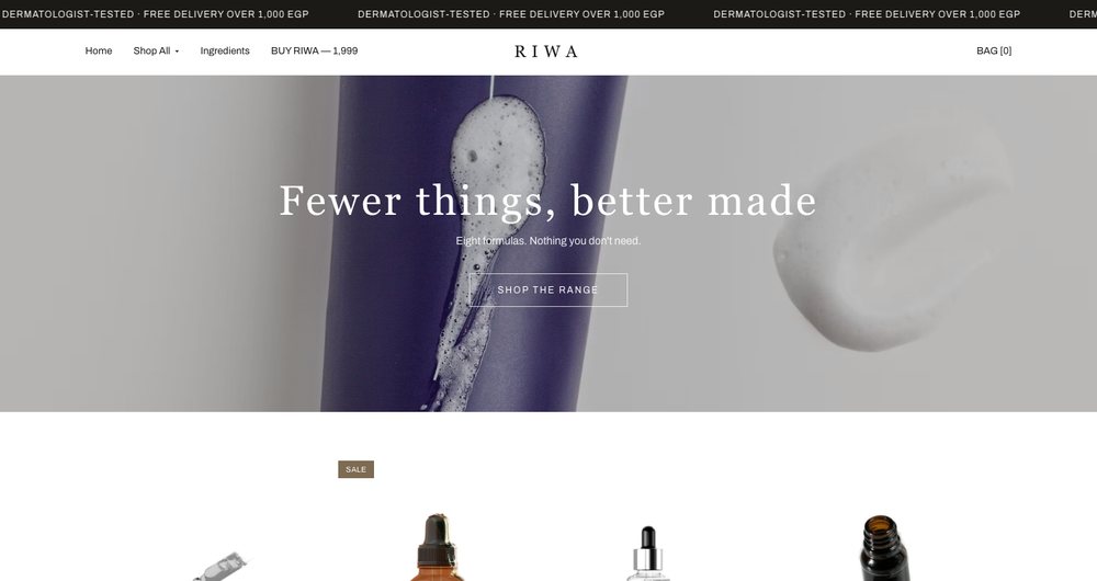 The Riwa storefront